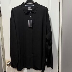 Roundtree & Yorke Black Long Sleeve Polo